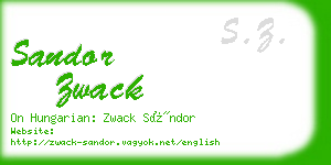 sandor zwack business card